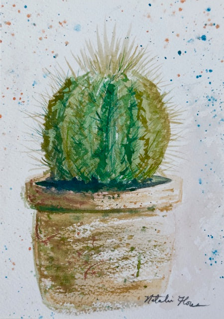 Potted Cactus Painting