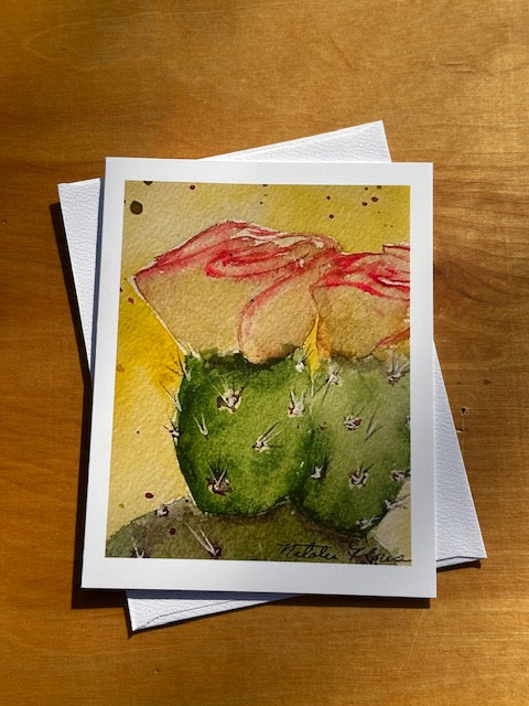 Prickly Pear with Yellow flower