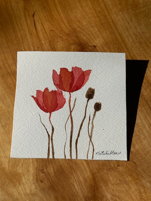 Vermillion Poppy mini