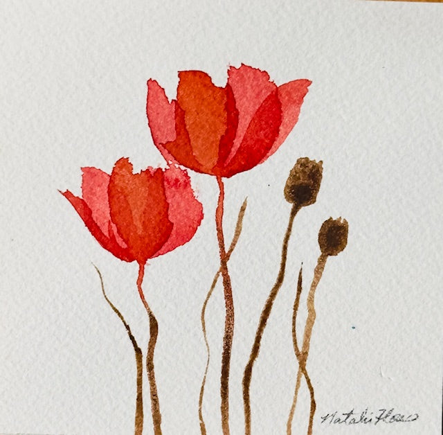 Vermillion Poppy mini
